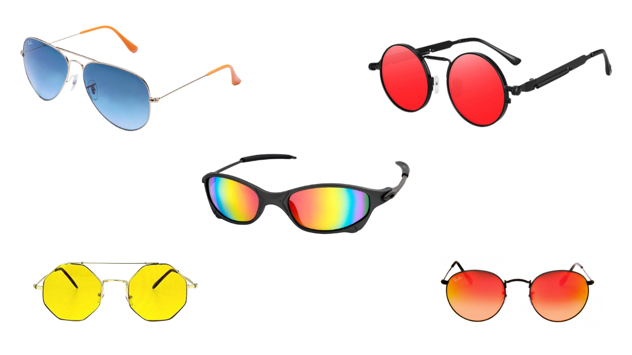 Óculos com Lentes Coloridas