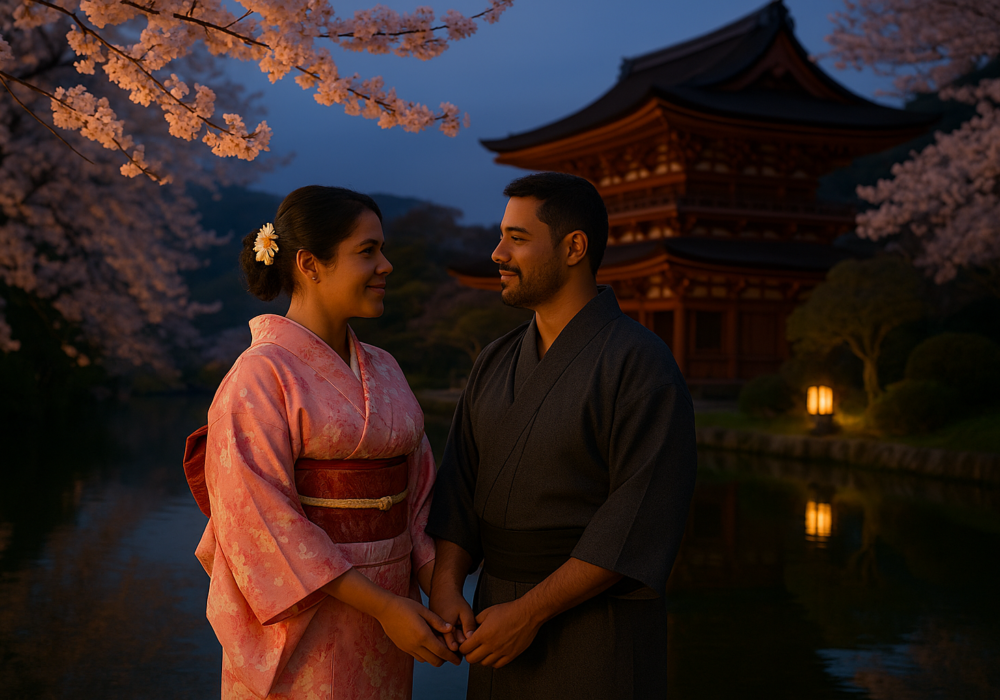 Quioto Romântica: Uma jornada cultural e serena para casais no coração do Japão (Ideal para Lua de Mel Exótica)