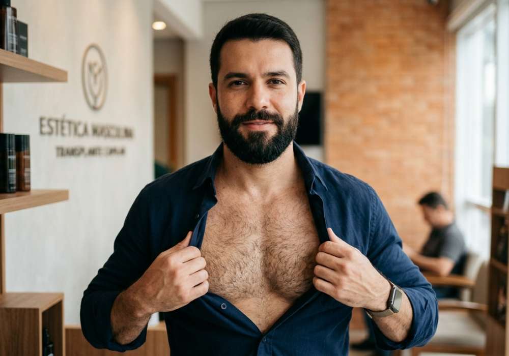 Transplante de Barba com fios do peito: A nova revolução da estética masculina